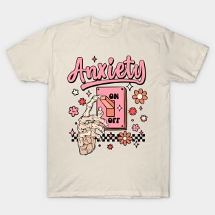 Anxiety On skull Vintage Mental Health Awareness Matters T-Shirt